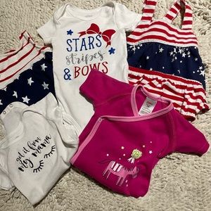 🍄Bundle of baby girl summer outfits 3-6 months🍁